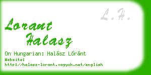 lorant halasz business card